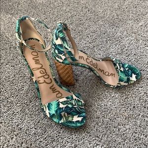 Sam Edelman Yaro Block Heel Palm Print